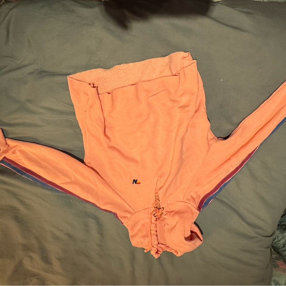 Size small pink/peach cropped aviator nation hoodie. Pet free smoke free home.
